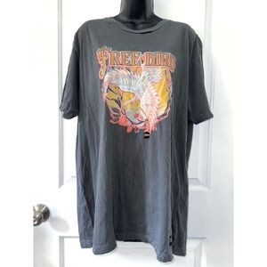 Keep it Gypsy Free Bird Distressed Graphic Women’s Gray T-Shirt